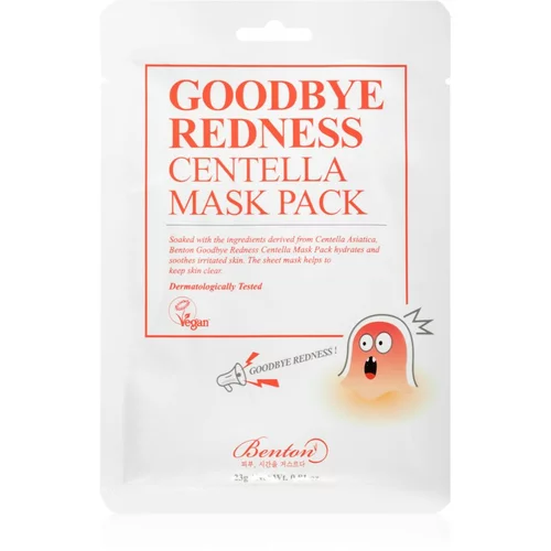 Benton Goodbye Redness Centella pomirjevalna tekstilna maska za problematično kožo, akne 10 kos