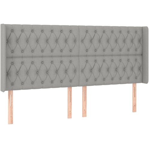 Maison Chic vzglavna omarica - nočna omarica - posteljna omarica z u&amp;scaron;esi svetlo sivo 203x16x118/128 cm blago, (21707593) Slike