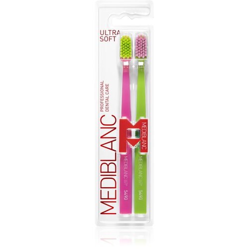 MEDIBLANC 5490 Ultra Soft zobna ščetka Pink, Green 2 kos Cene