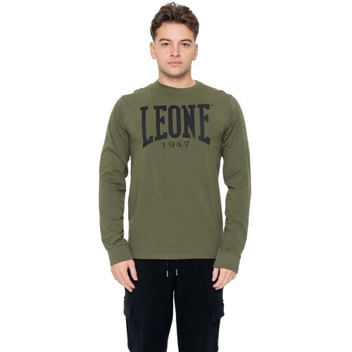 Leone 1947 Majice z dolgimi rokavi Man T-Shirt Long Sleeves Big Logo Kaki Cene
