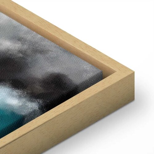  Slika - Blue Lagoon (1 Part) Wide 120x80 U prirodnom drvenom okviru Cene