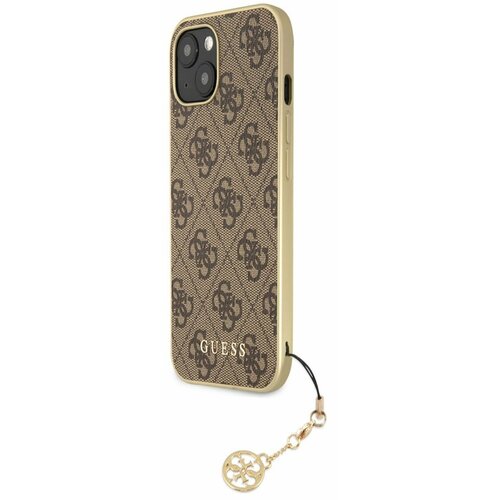 Guess 4G Charm Zadn&iacute; Kryt pro iPhone 13 Brown Ovitek za telefon Vijolična Cene