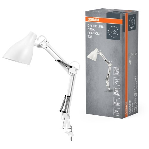Osram Stona lampa sa stezaljkom DESK LINE 1xE27/11W/230V bela Slike