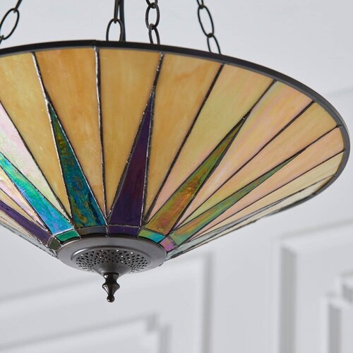  Endon 70754 - Luster na lancu Tiffany DARK STAR 3xE27/60W/230V prečnik 49 cm Slike