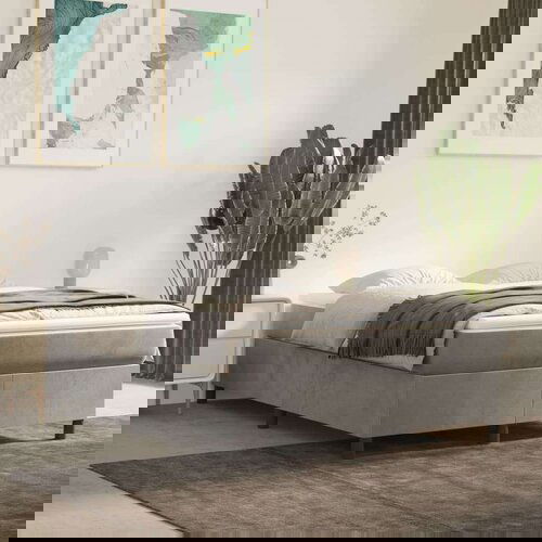  Za krevet s oprugama svjetlosivi 140x200 cm bar&amp;scaron;unasti Slike
