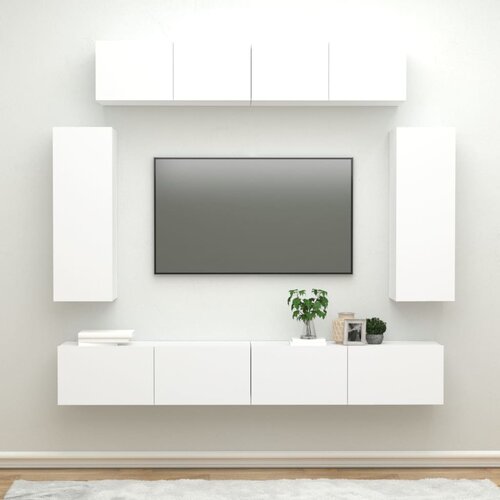 vidaXL 6-dijelni set tv ormarića bijeli od konstruiranog drva Cene