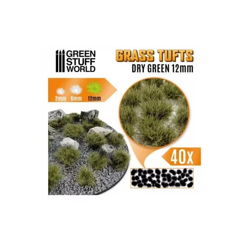 Green Stuff World grass tufts 12mm xl - dry green Slike
