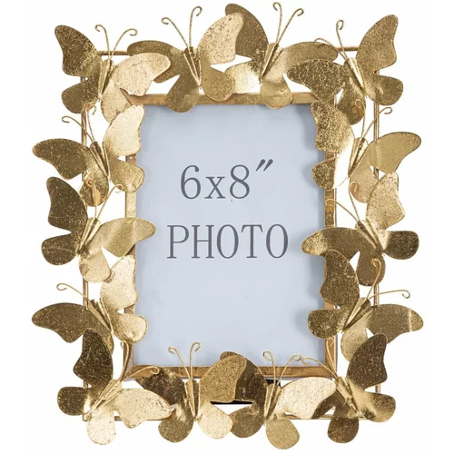 Mauro Ferretti Metalni stojeći okvir u zlatnoj boji 28x30,5 cm Butterfly –