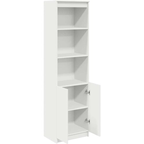 VidaXL Visoka komoda bijela 50x35x180 cm od konstruiranog drva Slike