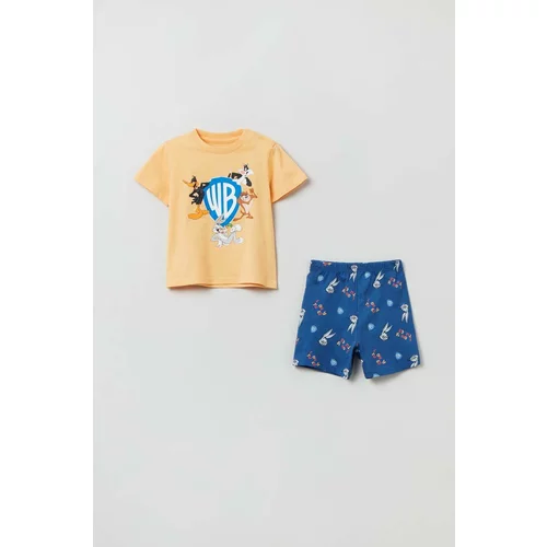 OVS Pidžama za bebe boja: narančasta, s uzorkom