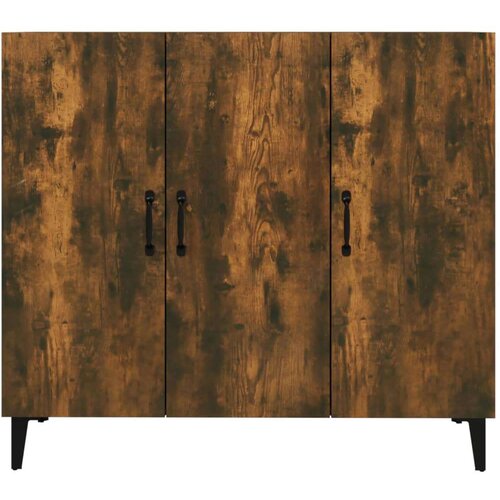  Komoda boja dimljenog hrasta 90 x 34 x 80 cm konstruirano drvo Slike