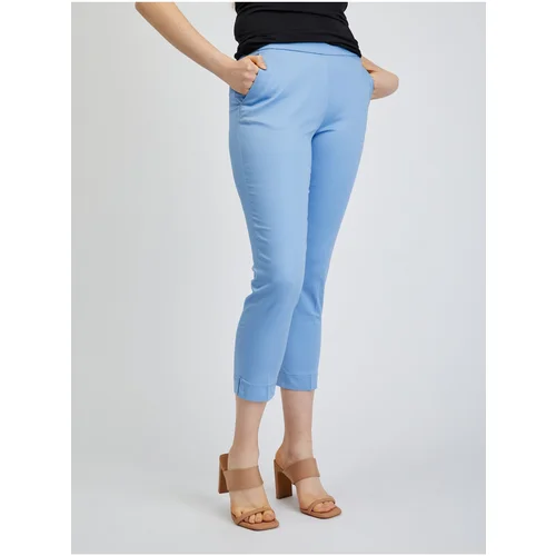 Orsay Light blue ladies shortened trousers - Women