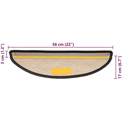  Ljepljivi tepisi za stepenice 30 kom 56x17x3 cm antracit Slike