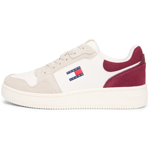 Tommy Jeans Nizke superge &amp;#039;TJW RETRO BASKET SNEAKER&amp;#039; bež / ecru / mornarska / bordo Slike