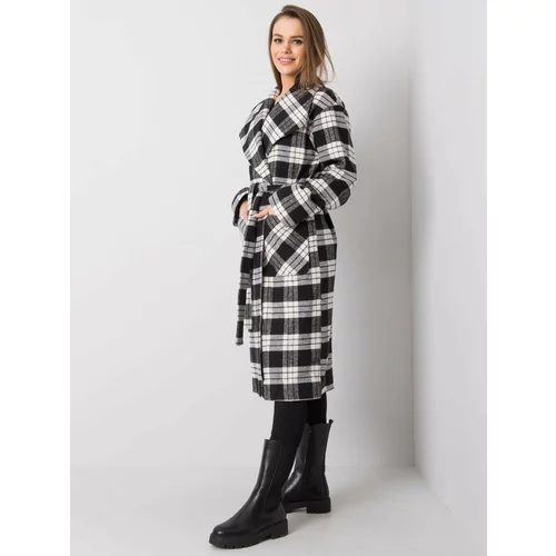 Fashion Hunters Black and white checkered coat by Yasmin