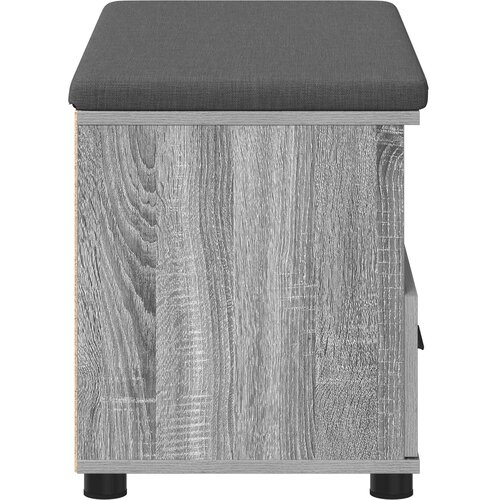  Klupa za hodnik s jastukom Sivi Sonoma 80 x 38 x 46 cm Slike