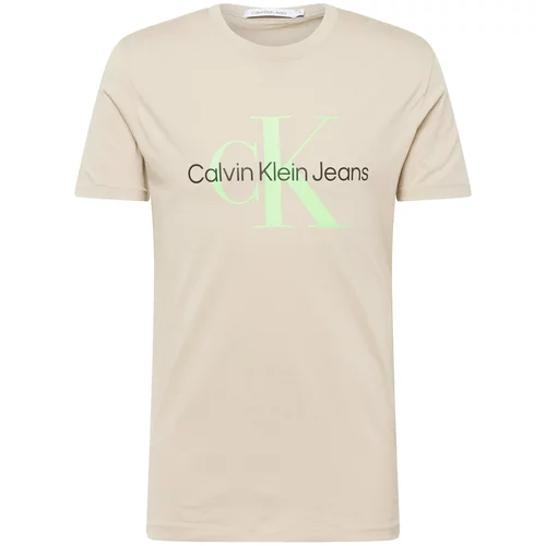 Calvin Klein Jeans Majica bež / kivi / črna