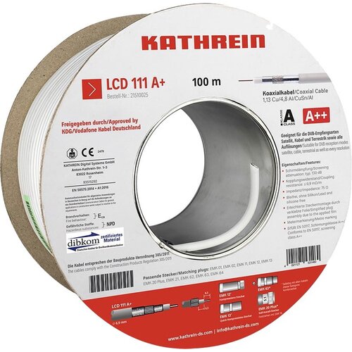 Kathrein Koaksialni kabel 130 dB, A++ LCD 111 A+/100m Eca, (20811261) Slike