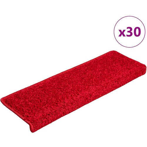 vidaXL Prostirke za stepenice 30 kom 65x21x4 cm crvene Cijene
