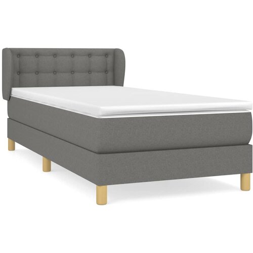 Maison Chic Box spring postelja - Vzmetna postelja z vzmetnico temno siva 80x200 cm blago SL7340, (21901038) Slike