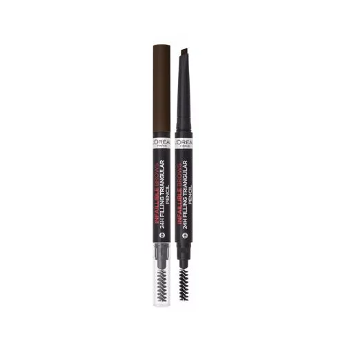 L´Oréal Paris Infaillible Brows 24H Filling Triangular Pencil vodootporna olovka za obrve 1 ml nijansa 03 Dark Brunette za žene