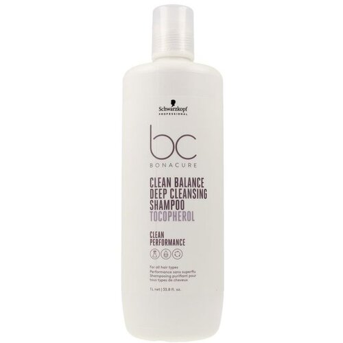 Schwarzkopf Professional BC Bonacure Clean Balance Deep Cleansing Shampoo Tocopherol &scaron;ampon za dubinsko či&scaron;ćenje za sve tipove kose 1000 ml Cijene