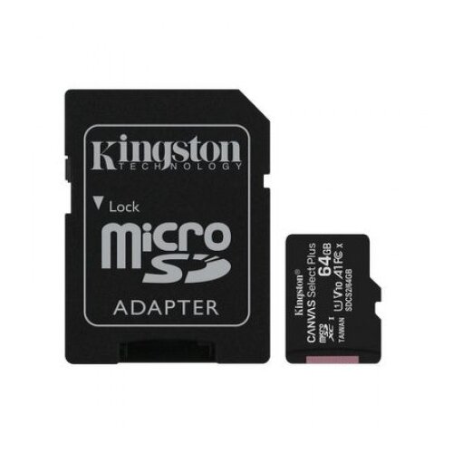 Kingston MicroSD Canvas Select Plus Memory Card 64GB ADAP Class10 Cijene