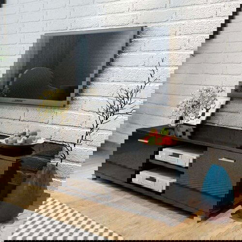 TV Ormarić visoki sjaj crni 140 x 40 3 x 34 7 cm Slike