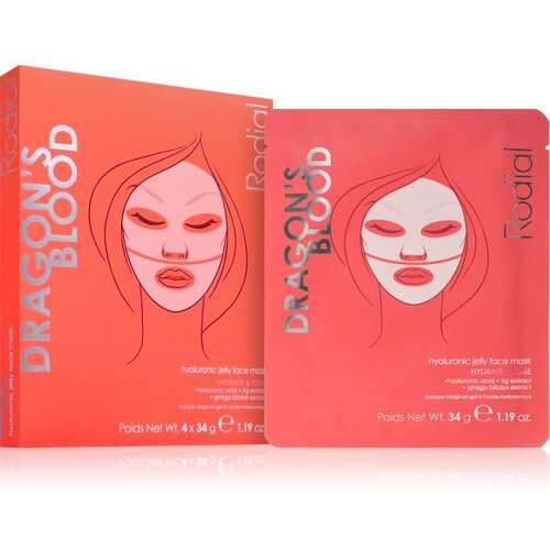 Rodial Dragon's Blood Hydrogel Jelly Face Mask intenzivna hidrogelna maska 4x34 g Cene