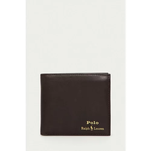 Polo Ralph Lauren Kožni novčanik za muškarce, boja: smeđa