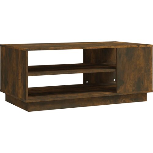 Maison Chic Klubska mizica - kavna mizica - Nizka mizica dimljeni hrast 102x55x43 cm iverna plošča, (21754524) Cene