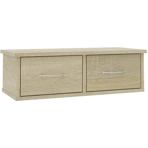 Maison Chic Stenska polica - Viseča Polica s predali sonoma hrast 60x26x18,5 cm, (21793529) Slike
