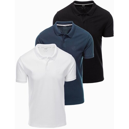 Ombre Set of men&amp;#039;s pique knit polo shirts 3-pack Slike