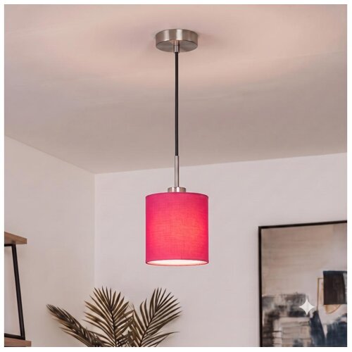 Brilagi LED luster na sajli NUBILA 1xE27/60W/230V Ø 14 cm crna/ružičasta Cene