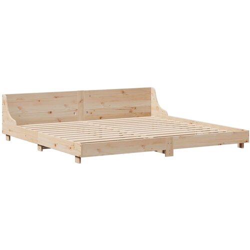 VidaXL Posteljni okvir z vzglavjem 180x200 cm borovina, (21273560) Slike