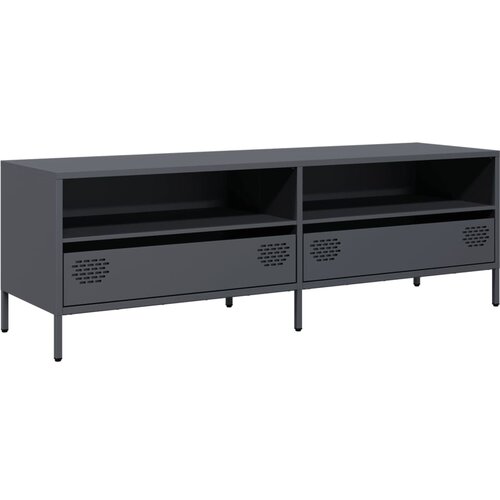 Maison Chic TV omarica - TV stojalo - Televizijska omarica antracitna 135x39x43,5 cm hladno valjano jeklo, (21699538) Slike