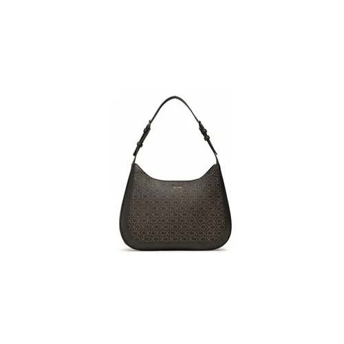 Calvin Klein Ročna torba Ck Must Shoulder Bag Md Mono K60K610446 Rjava