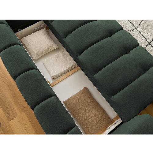 Bobochic Paris Zelena sklopiva/s prostorom za odlaganje sofa 251 cm Fuji &amp;ndash; Slike