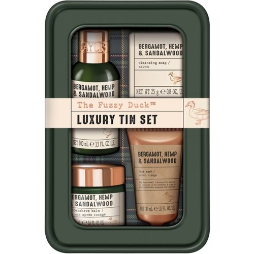 Baylis &amp;amp; Harding The Fuzzy Duck Bergamot, Hemp &amp;amp; Sandalwood poklon set metalna kutija Slike