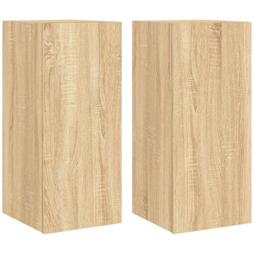 vidaXL Stenske TV omarice z LED 2 kosa sonoma hrast 30,5x35x70 cm, (20988857) Cene