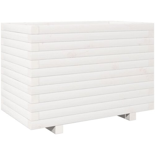 Maison Chic Vrtno cvetlično korito - Cvetlični Lonec belo 70x40x49,5 cm trdna borovina, (21788783) Cene