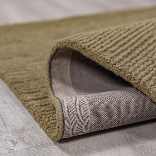 Flair Rugs Kaki zelen ročno tkan volnen tekač 80x230 cm Harris Boucle &amp;ndash; Slike