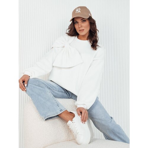 DStreet Bluza damska oversize BOWLOOP ecru Slike