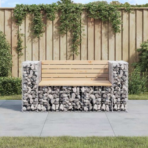  Klupa s gabionskim dizajnom 143x71x65 5 cm od borovine Cijene