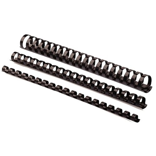 Fellowes plastične &amp;scaron;pirale 8 mm, črna (za 21-40 listov), 100 kosov Slike