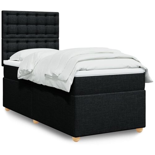 vidaXL spring krevet s madracem crni 80 x 200 cm od tkanine Cijene