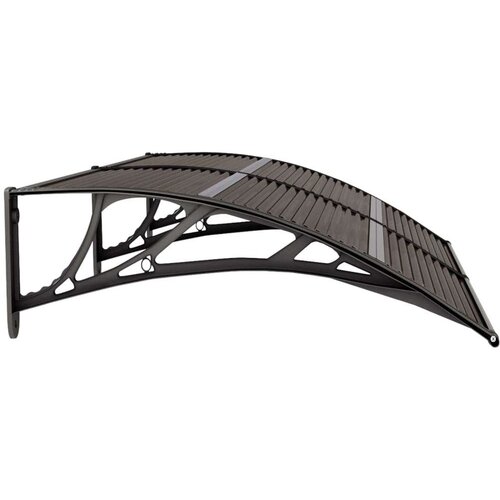 VidaXL Nadstre&amp;scaron;nica za vrata crna 150x80 cm polikarbonatna Slike