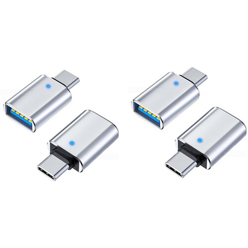 INF USB-C OTG adapter z LED, komplet 4, USB 3.0 aluminij 5Gbps Silver, (5000276772) Cene