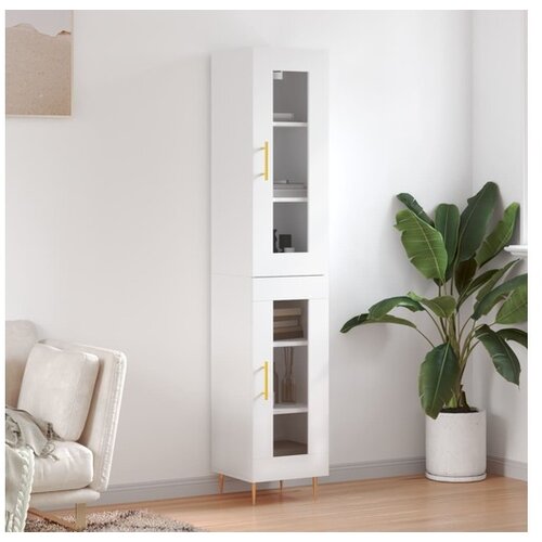 vidaXL Visoka komoda bijeli 34 5x34x180 cm od konstruiranog drva Cijene