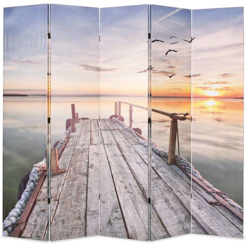 vidaXL Zložljiv paravan 200x170 cm jezero Cene
